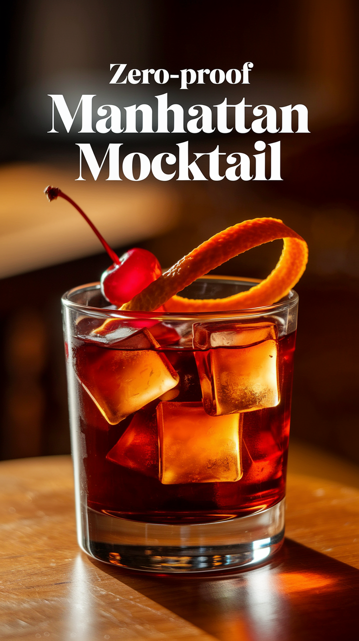Zero-Proof Manhattan Mocktail