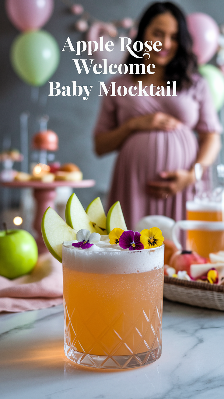 Apple Rose Welcome Baby Mocktail