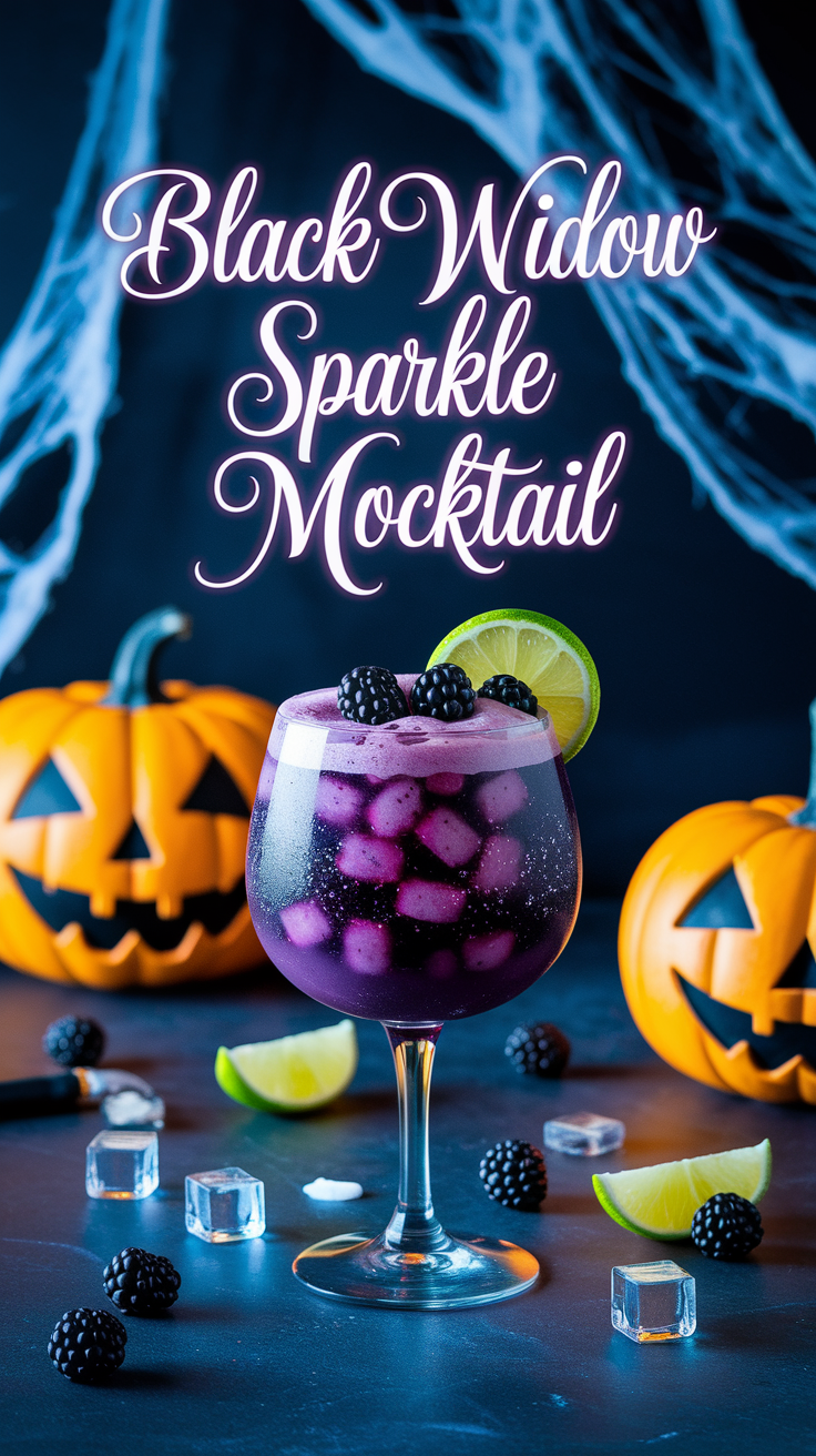 Black Widow Sparkle Mocktail