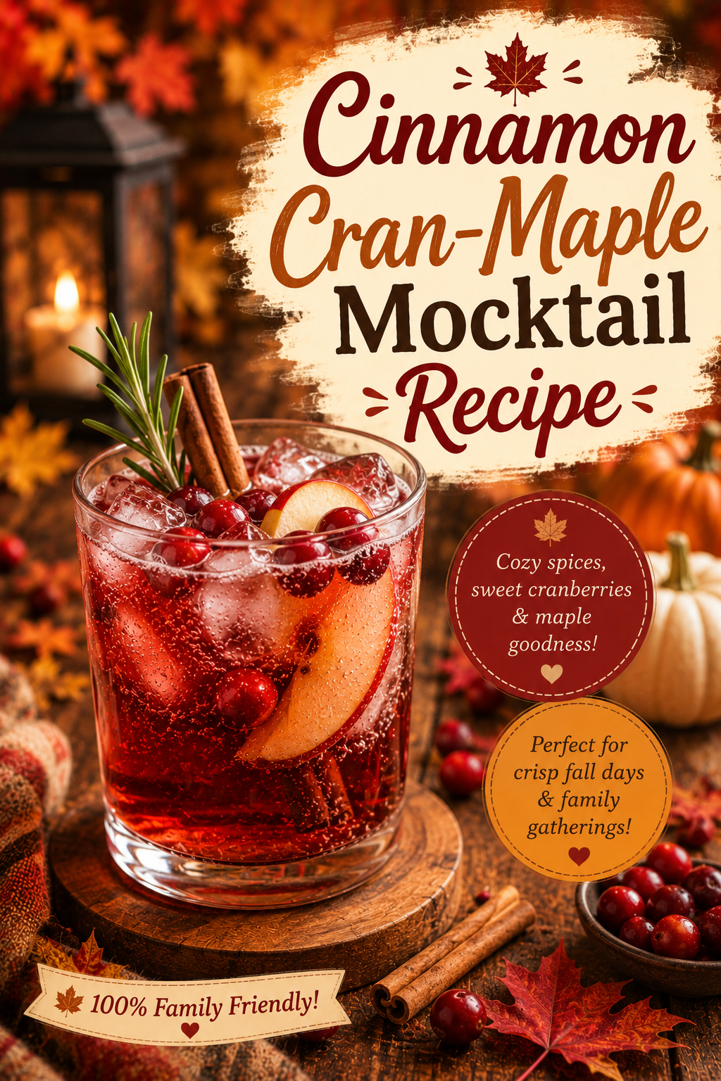 Cinnamon Cran-Maple Mocktail