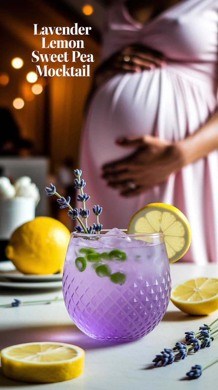 Lavender Lemon Sweet Pea Mocktail