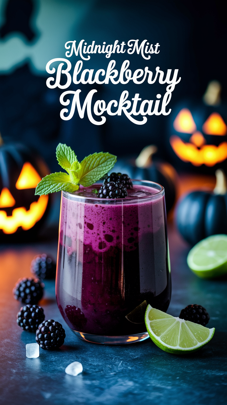 Midnight Mist Blackberry Mocktail 