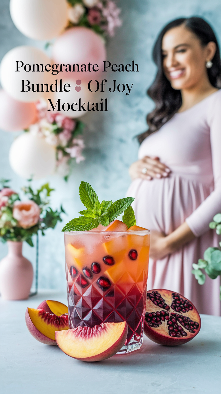 Pomegranate Peach Bundle of Joy Mocktail