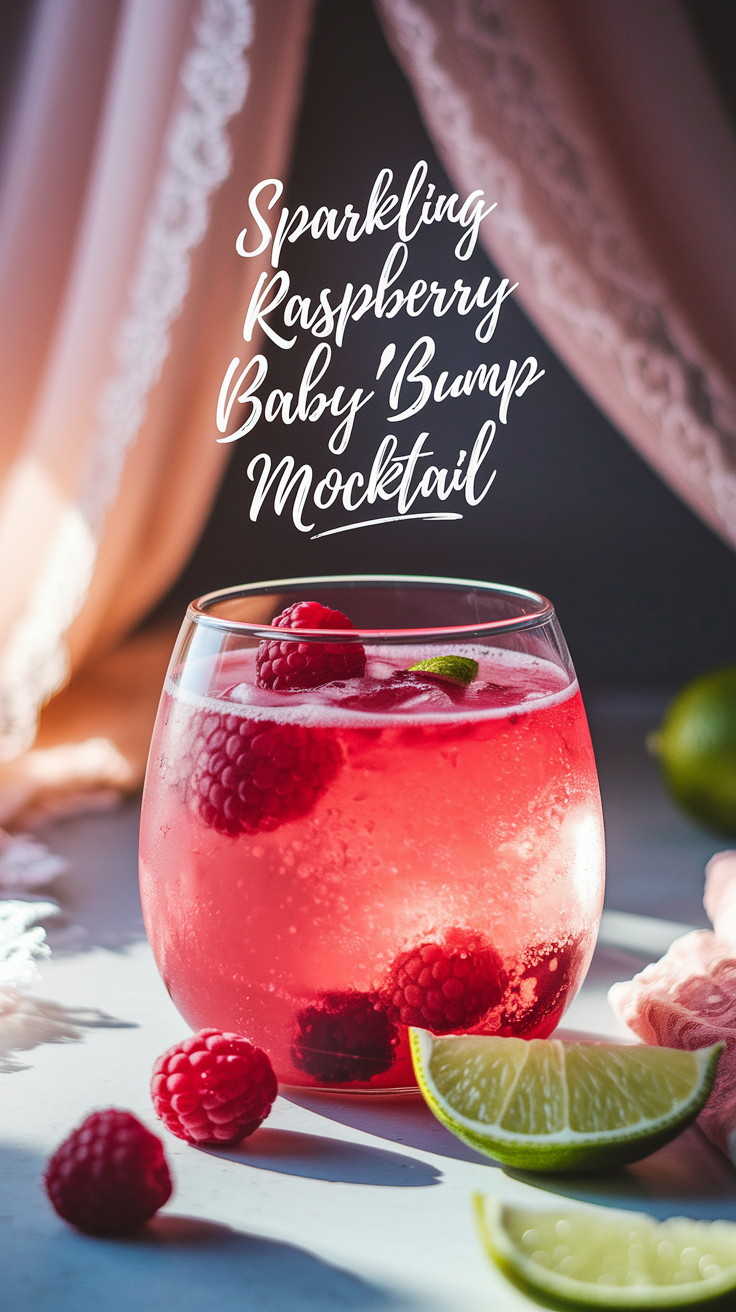 Sparkling Raspberry Baby Bump Mocktail