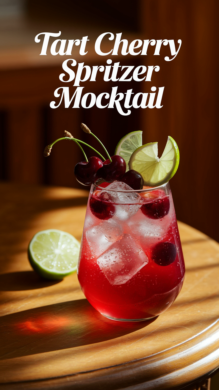 Tart Cherry Spritzer Mocktail