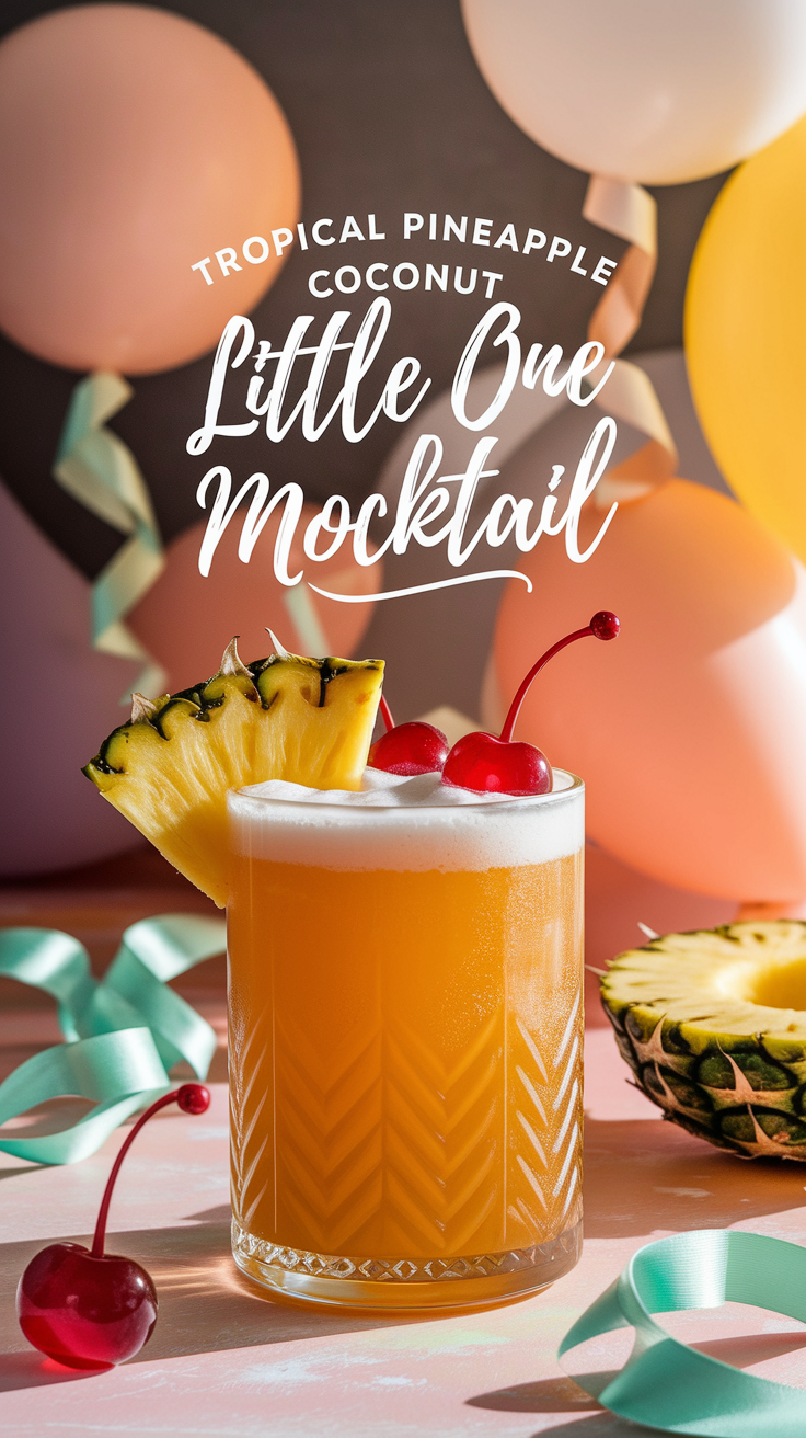 Tropical Pineapple Coconut Little One Mocktail