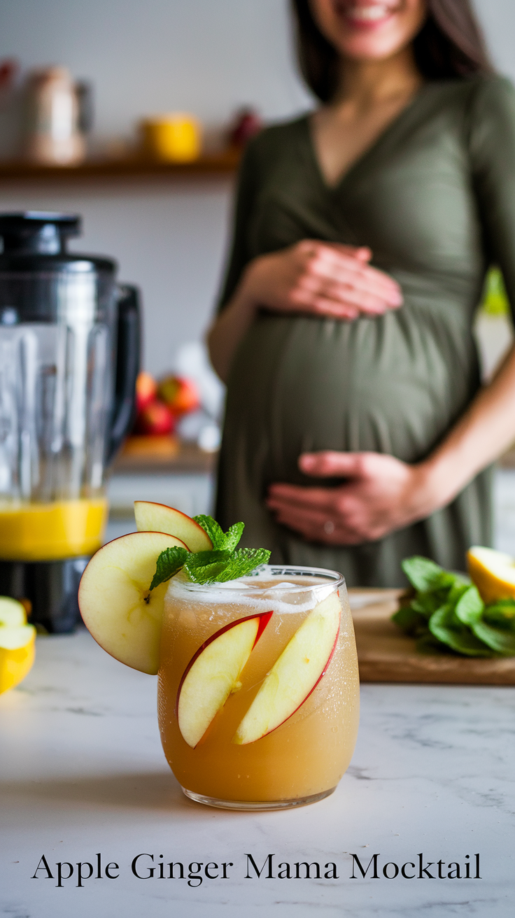 Apple Ginger Mama Mocktail 