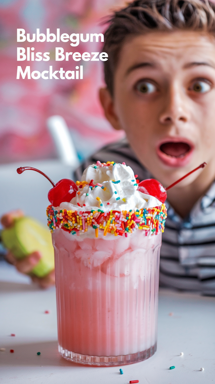 Bubblegum Bliss Breeze Mocktail