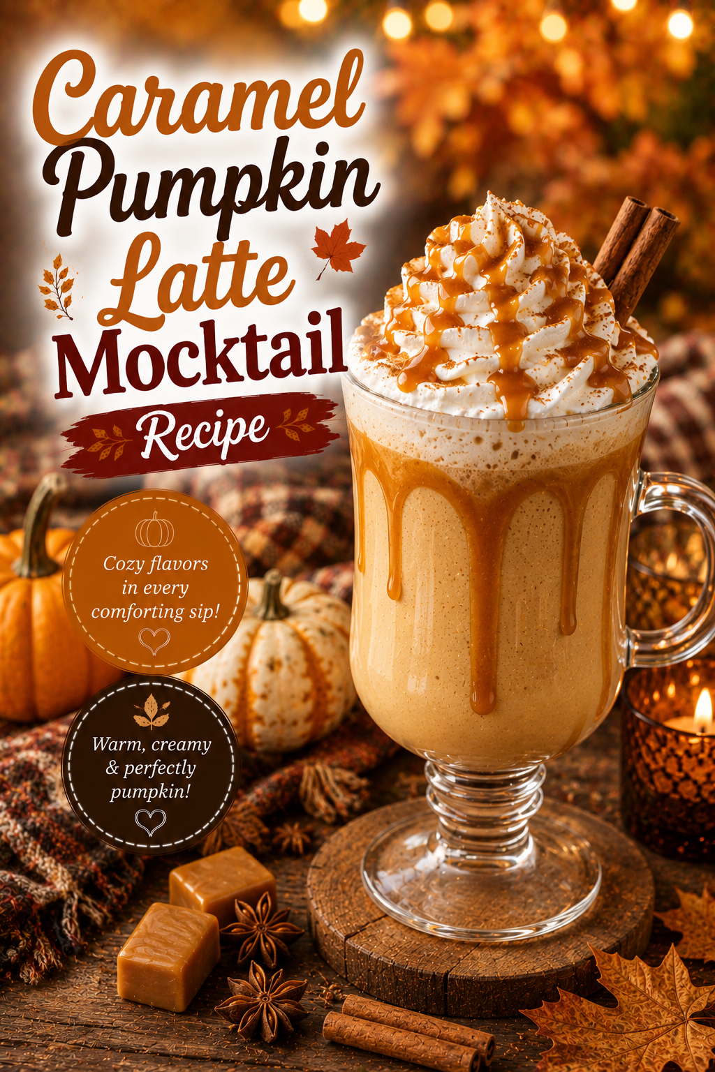 Caramel Pumpkin Latte Mocktail