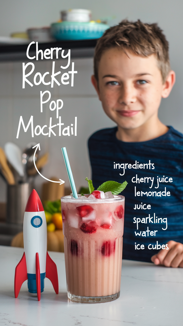 Cherry Rocket Pop Mocktail