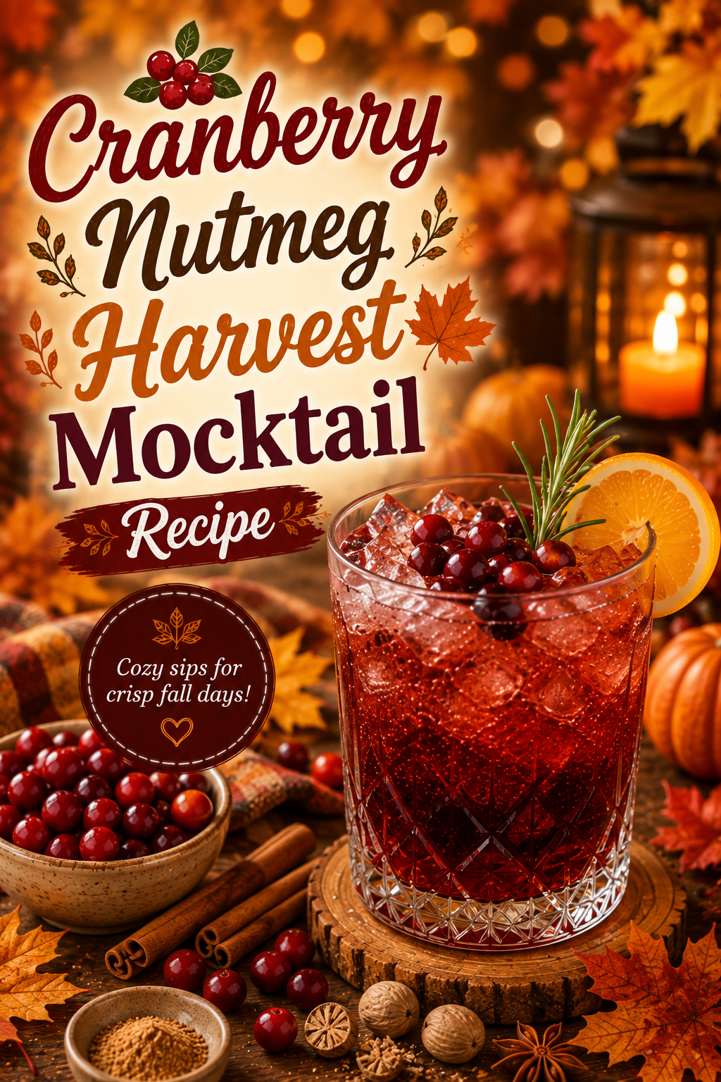 Cranberry Nutmeg Harvest Mocktail