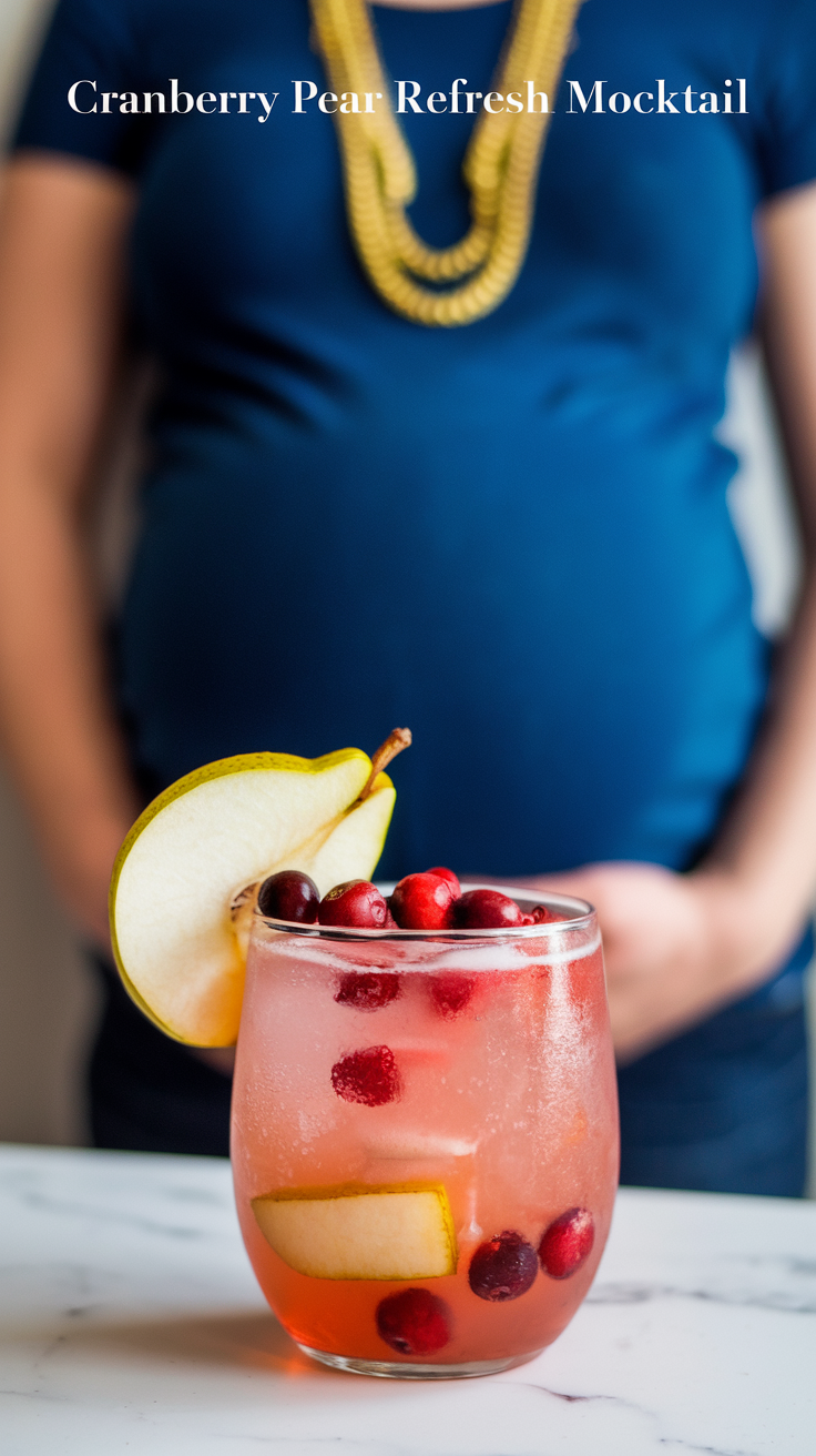 Cranberry Pear Refresh Mocktail