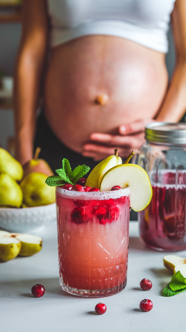 Cranberry Pear Refresh Mocktail