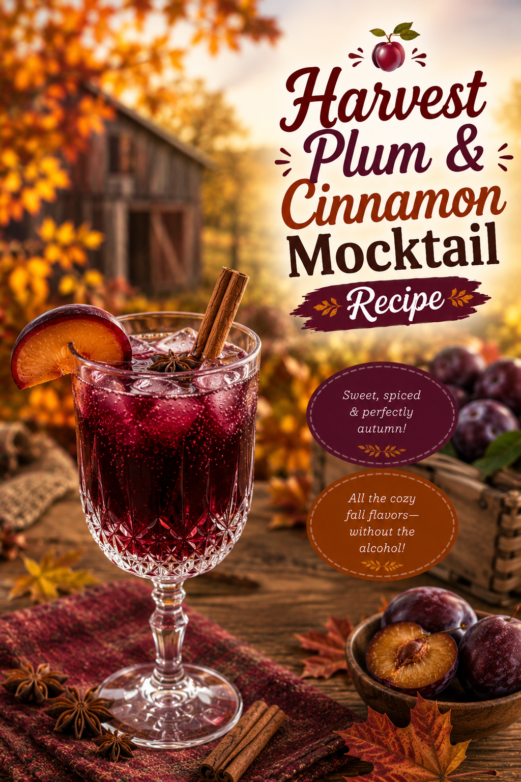 Harvest Plum & Cinnamon Mocktail