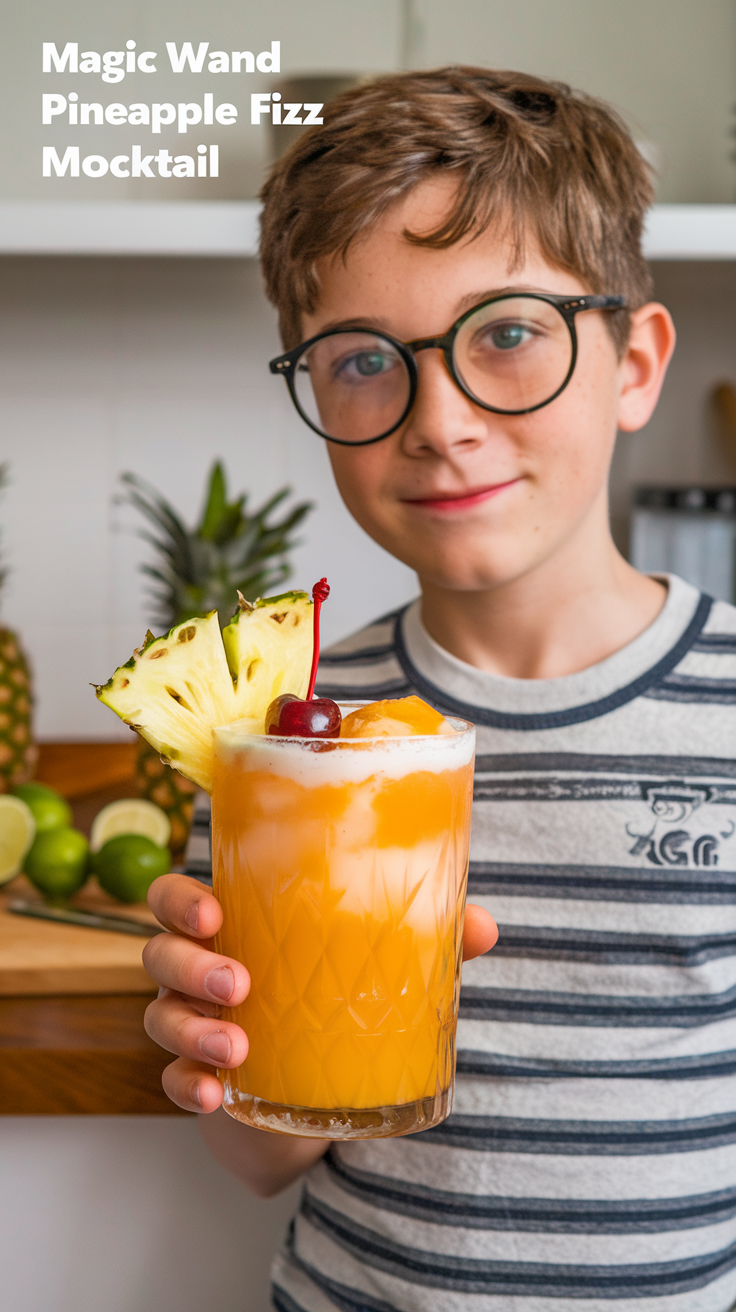 Magic Wand Pineapple Fizz Mocktail