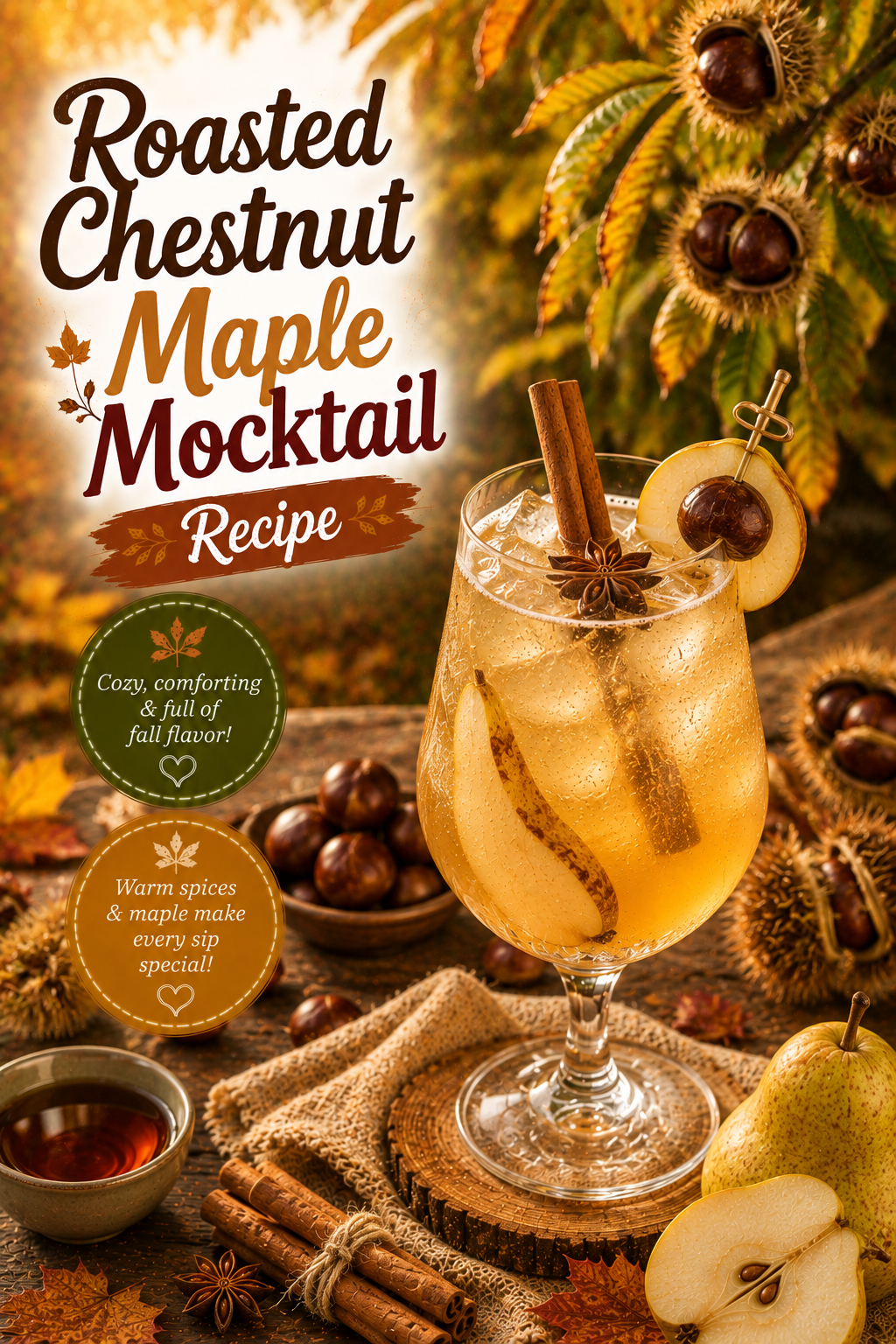 Roasted Chestnut Maple Mocktail