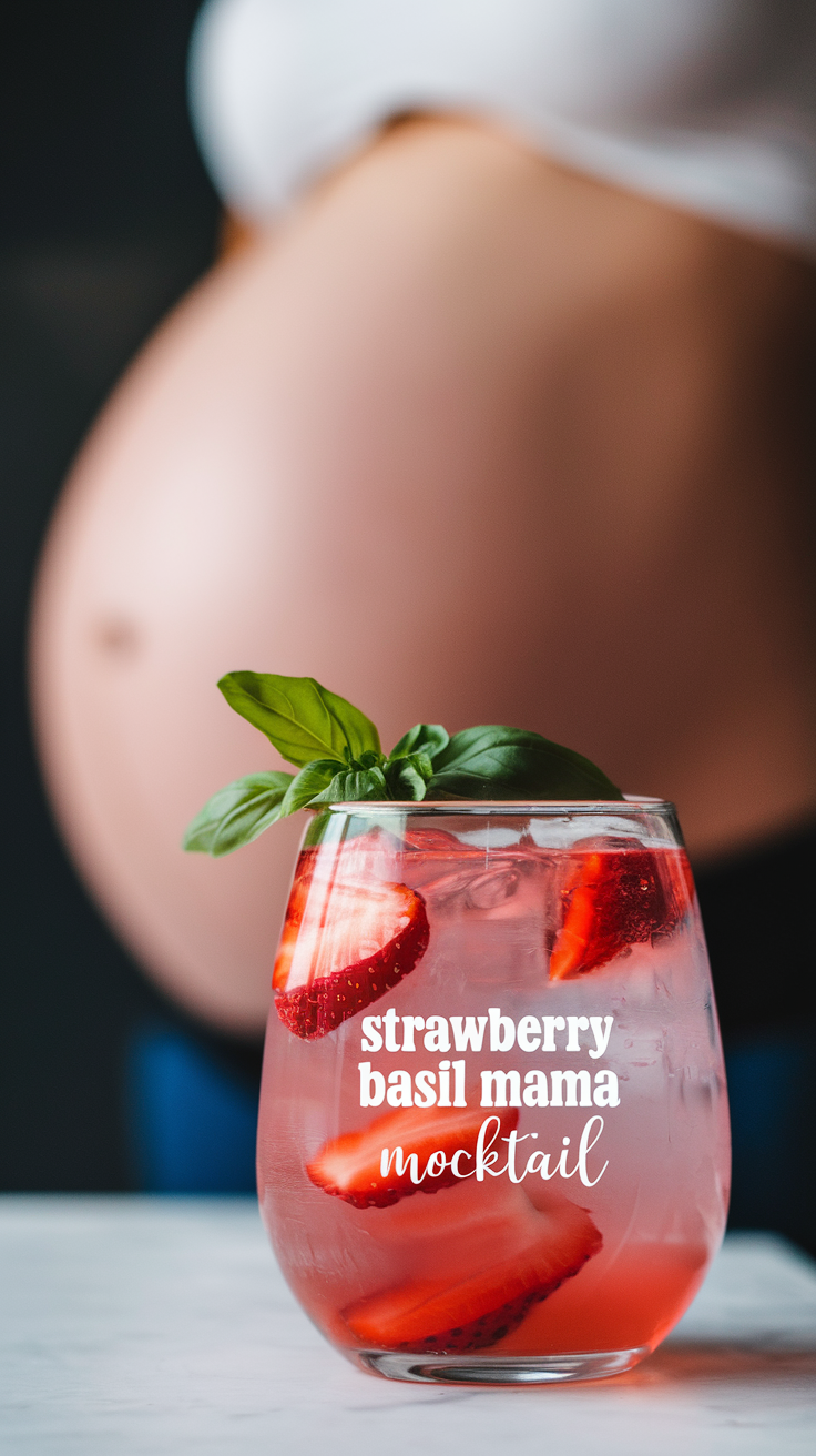 Strawberry Basil Mama Mocktail