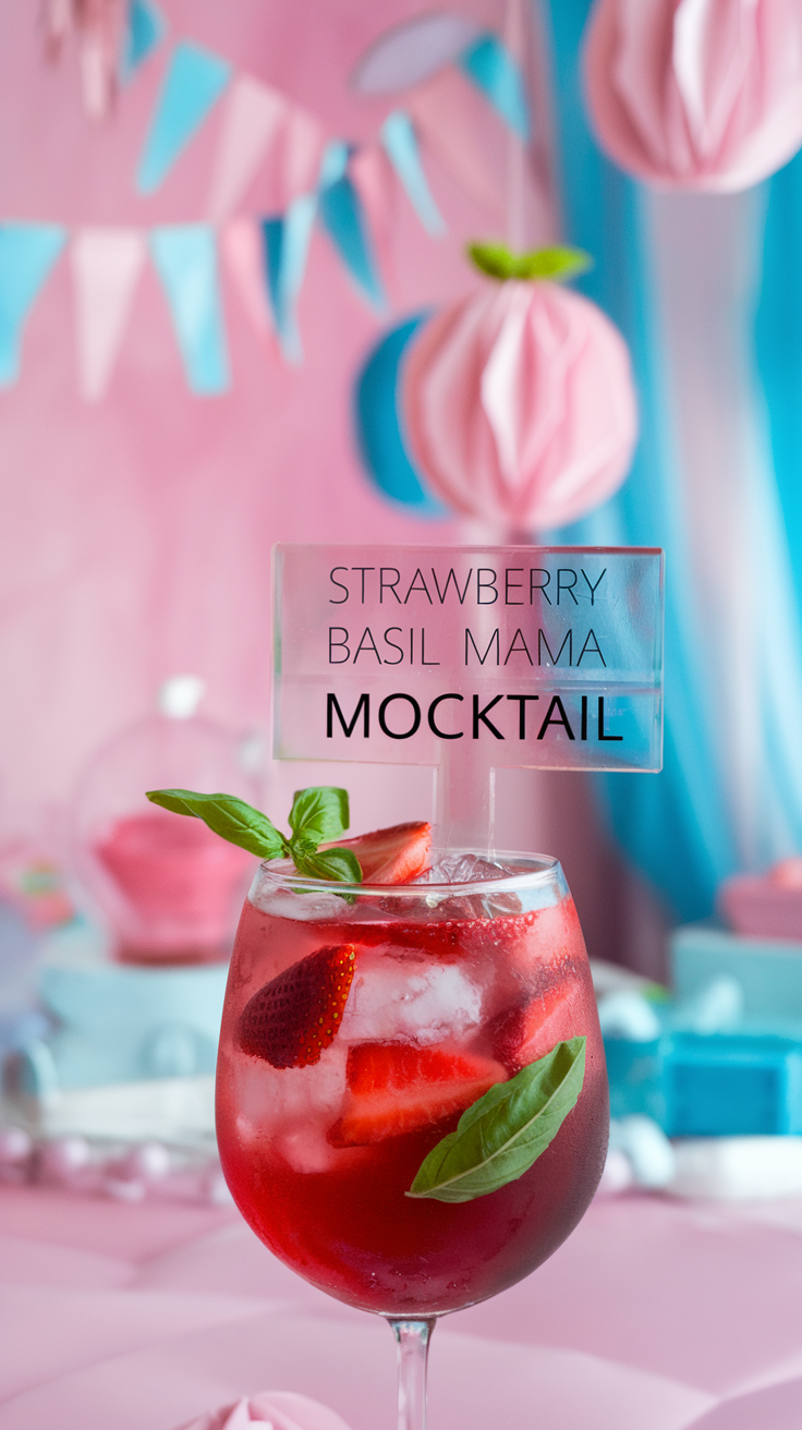 Strawberry Basil Mama Mocktail