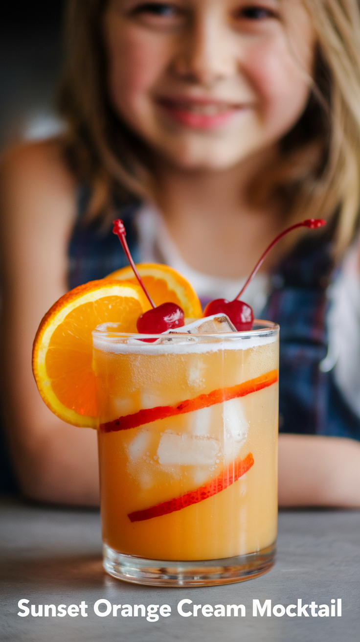 Sunset Orange Cream Mocktail 