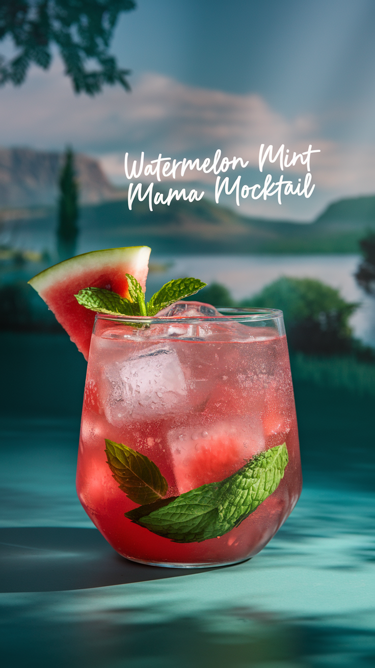 Watermelon Mint Mama Mocktail 
