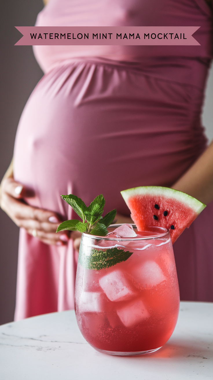 Watermelon Mint Mama Mocktail 
