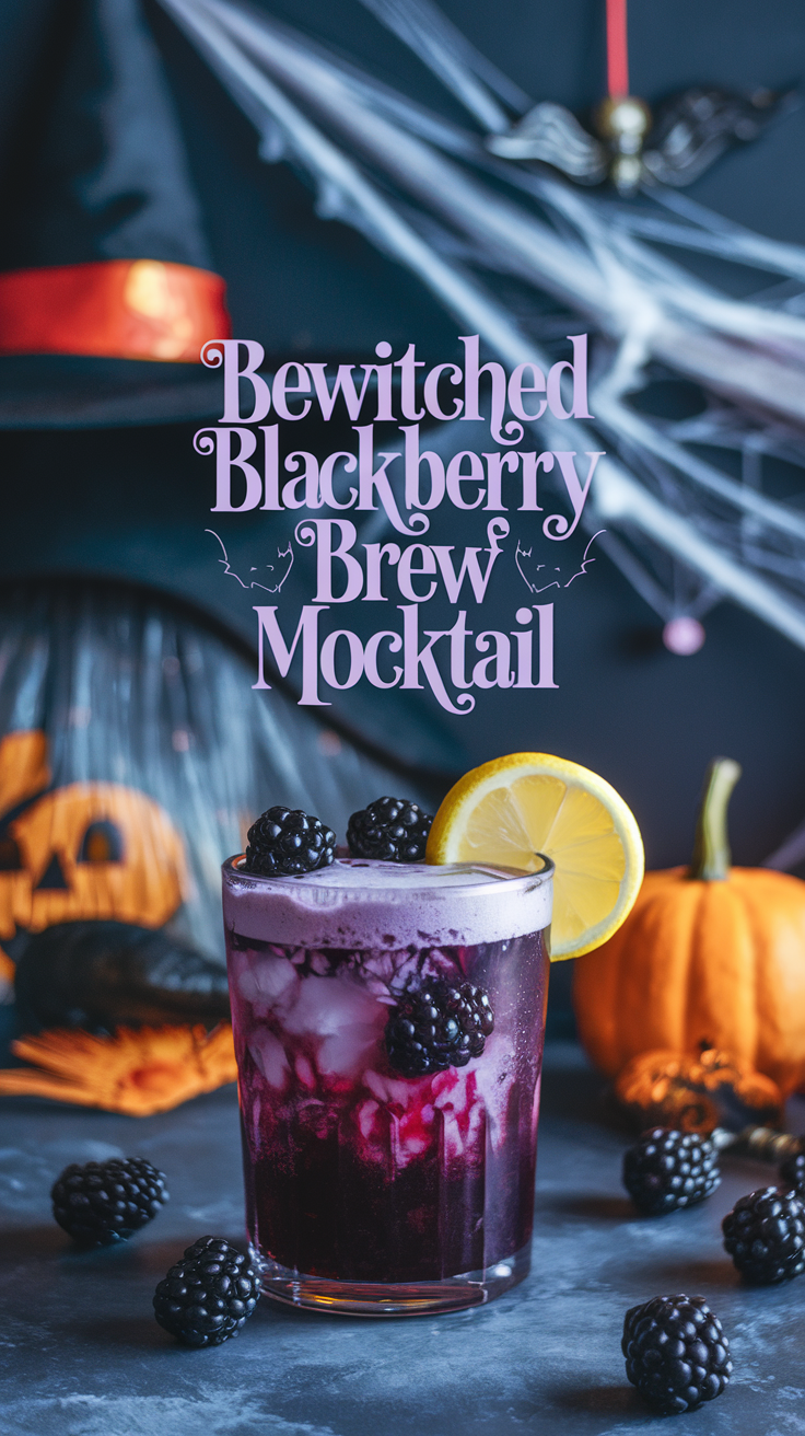 Bewitched Blackberry Brew Mocktail