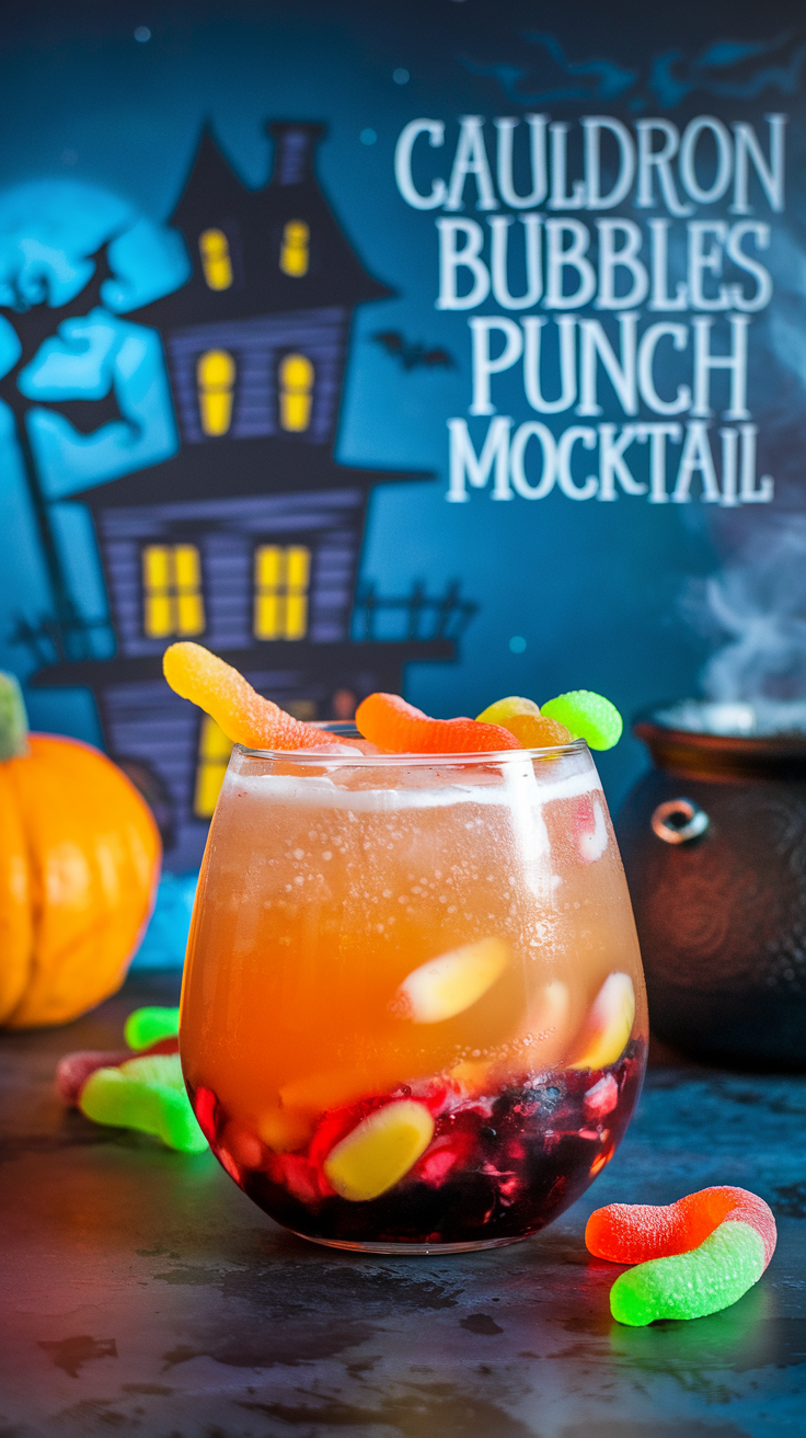 Cauldron Bubbles Punch Mocktail