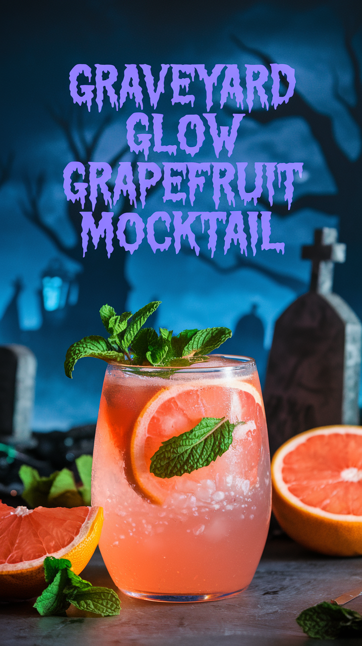 Graveyard Glow Grapefruit Mocktail