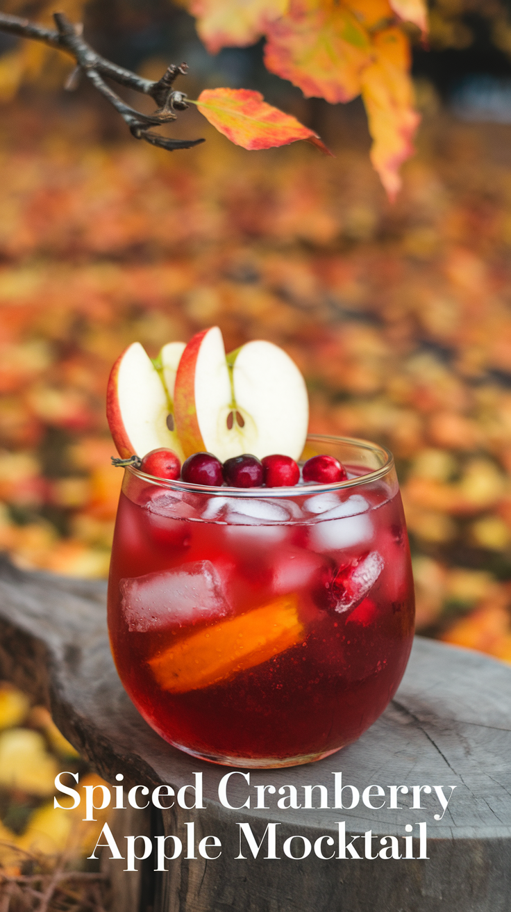 Spiced Cranberry Apple Mocktail