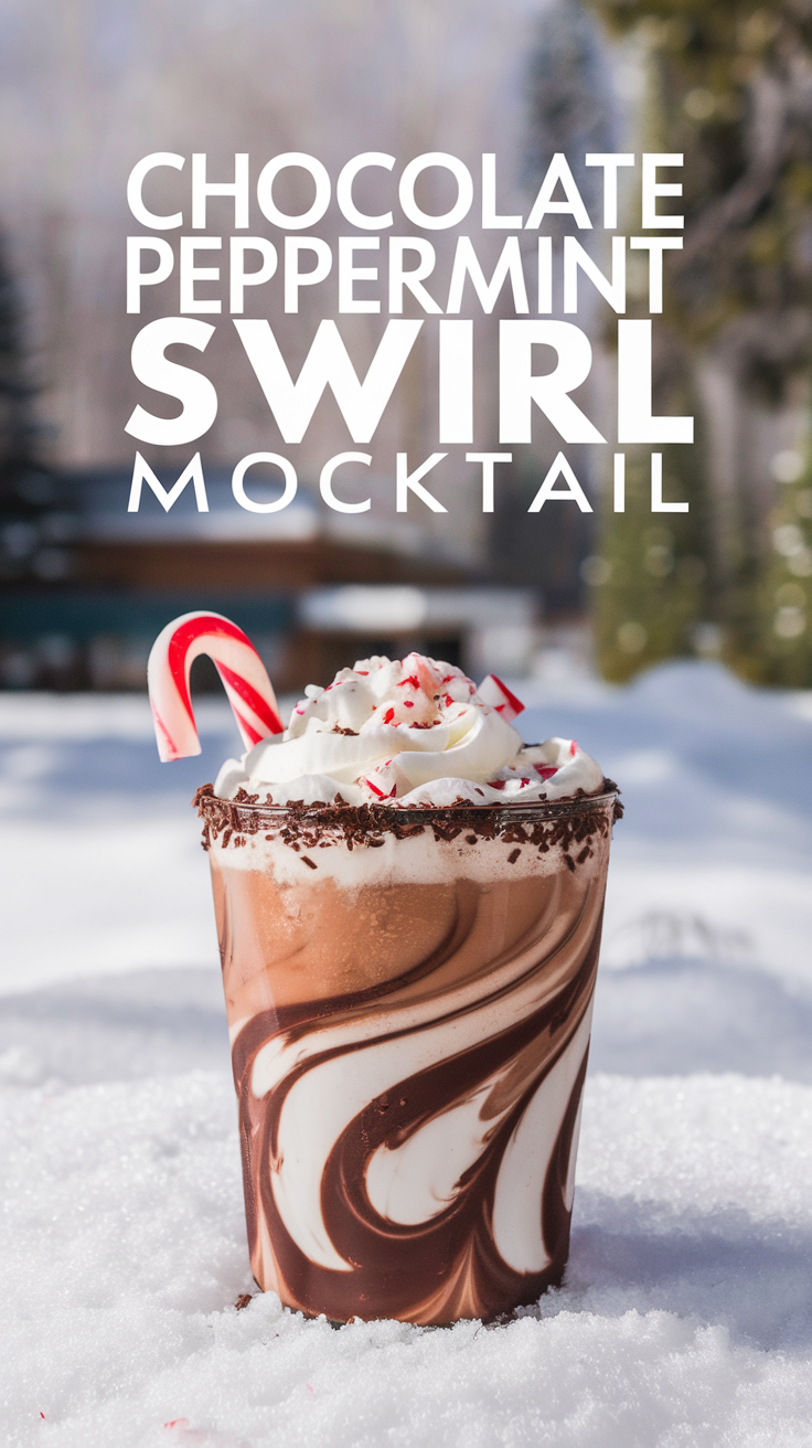 Chocolate Peppermint Swirl Mocktail