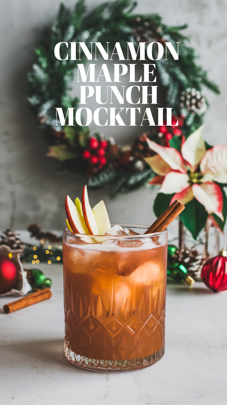 Cinnamon Maple Punch Mocktail