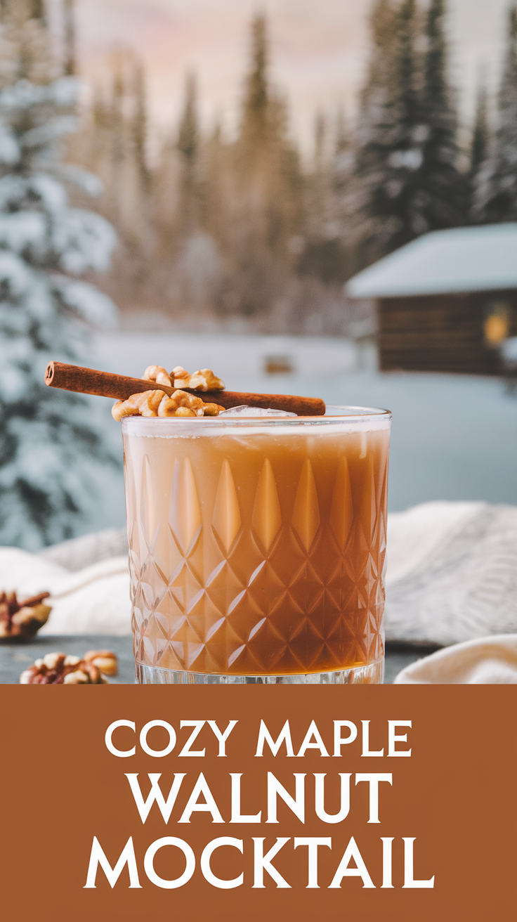 Cozy Maple Walnut Mocktail