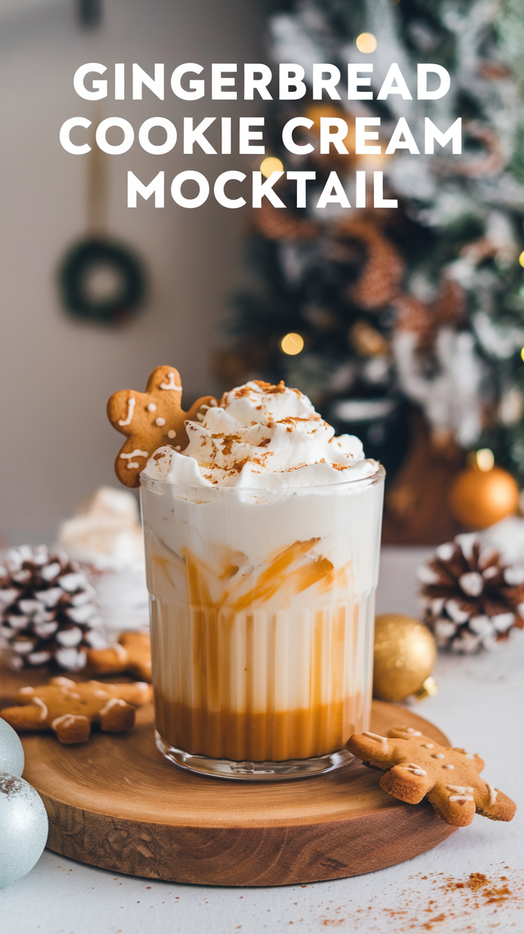 Gingerbread Cookie Cream Mocktail