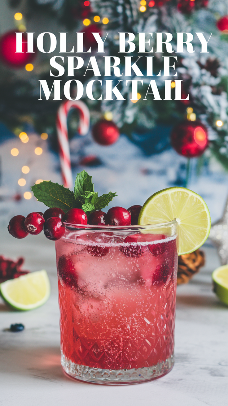 Holly Berry Sparkle Mocktail
