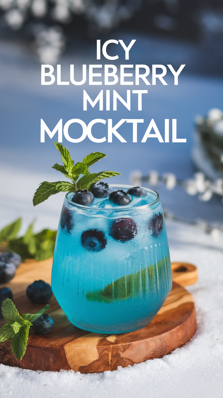 Icy Blueberry Mint Mocktail 