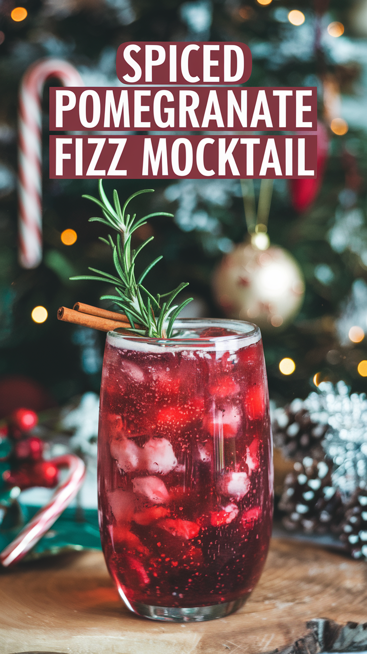 Spiced Pomegranate Fizz Mocktail