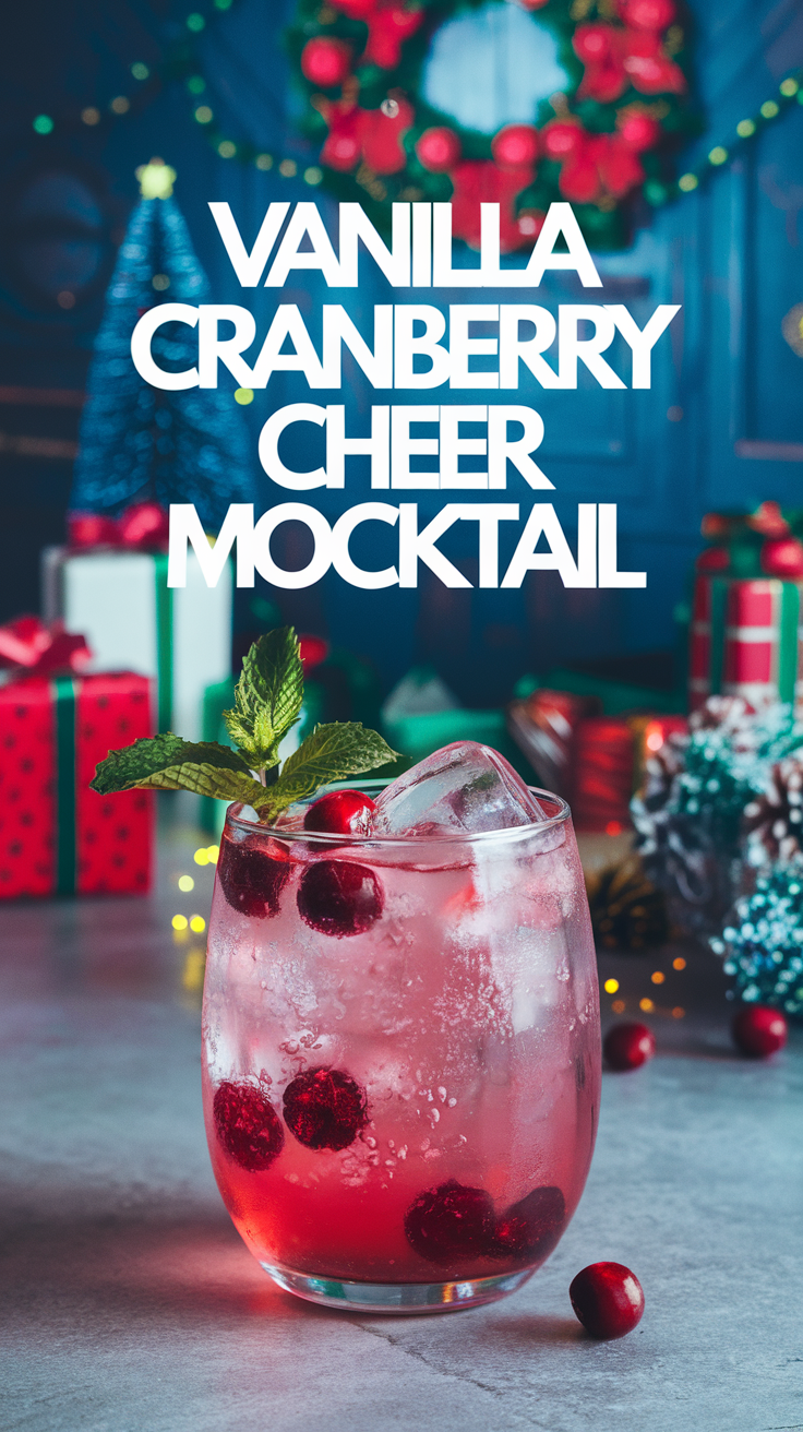 Vanilla Cranberry Cheer Mocktail