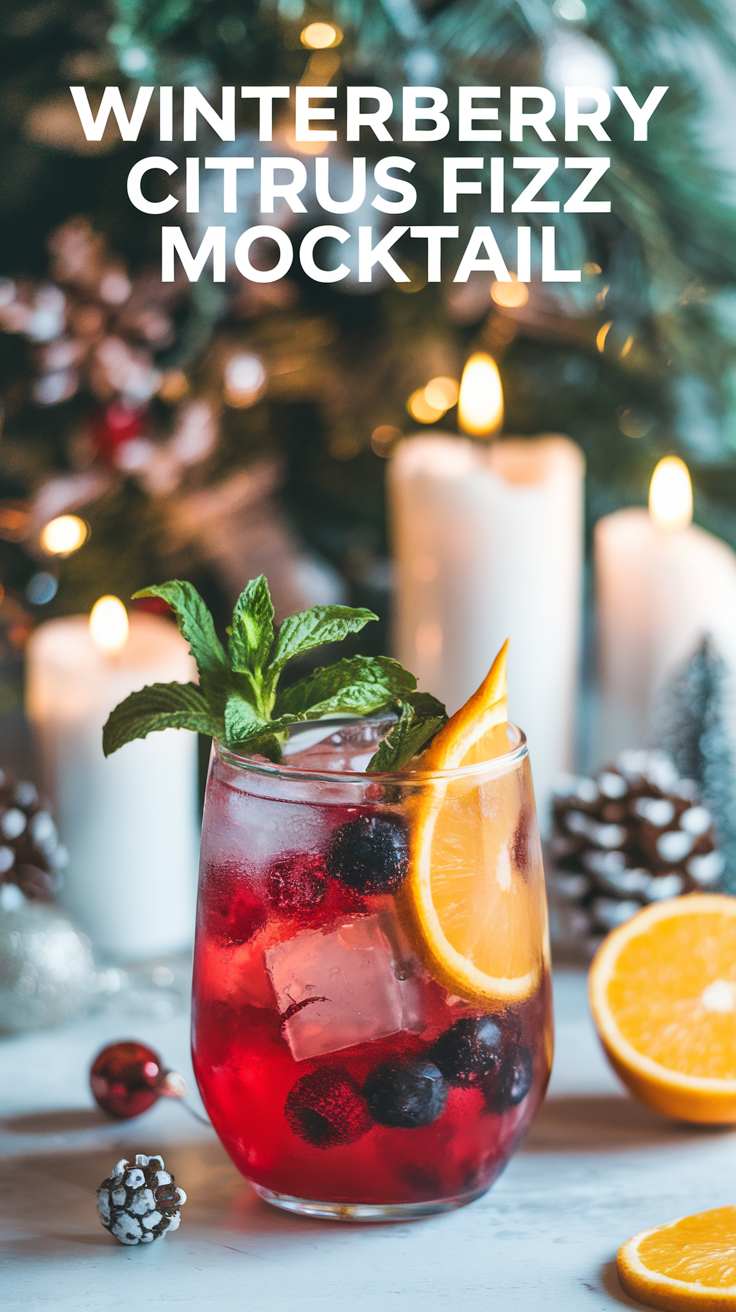 Winterberry Citrus Fizz Mocktail