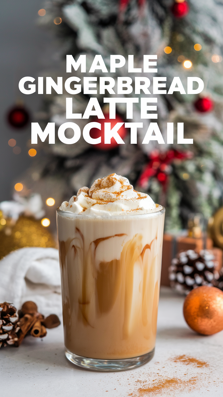 Maple Gingerbread Latte Mocktail