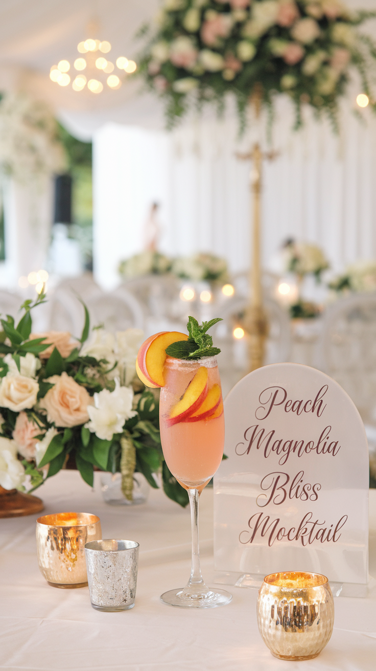 Peach Magnolia Bliss Mocktail