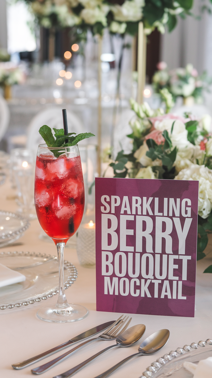 Sparkling Berry Bouquet Mocktail
