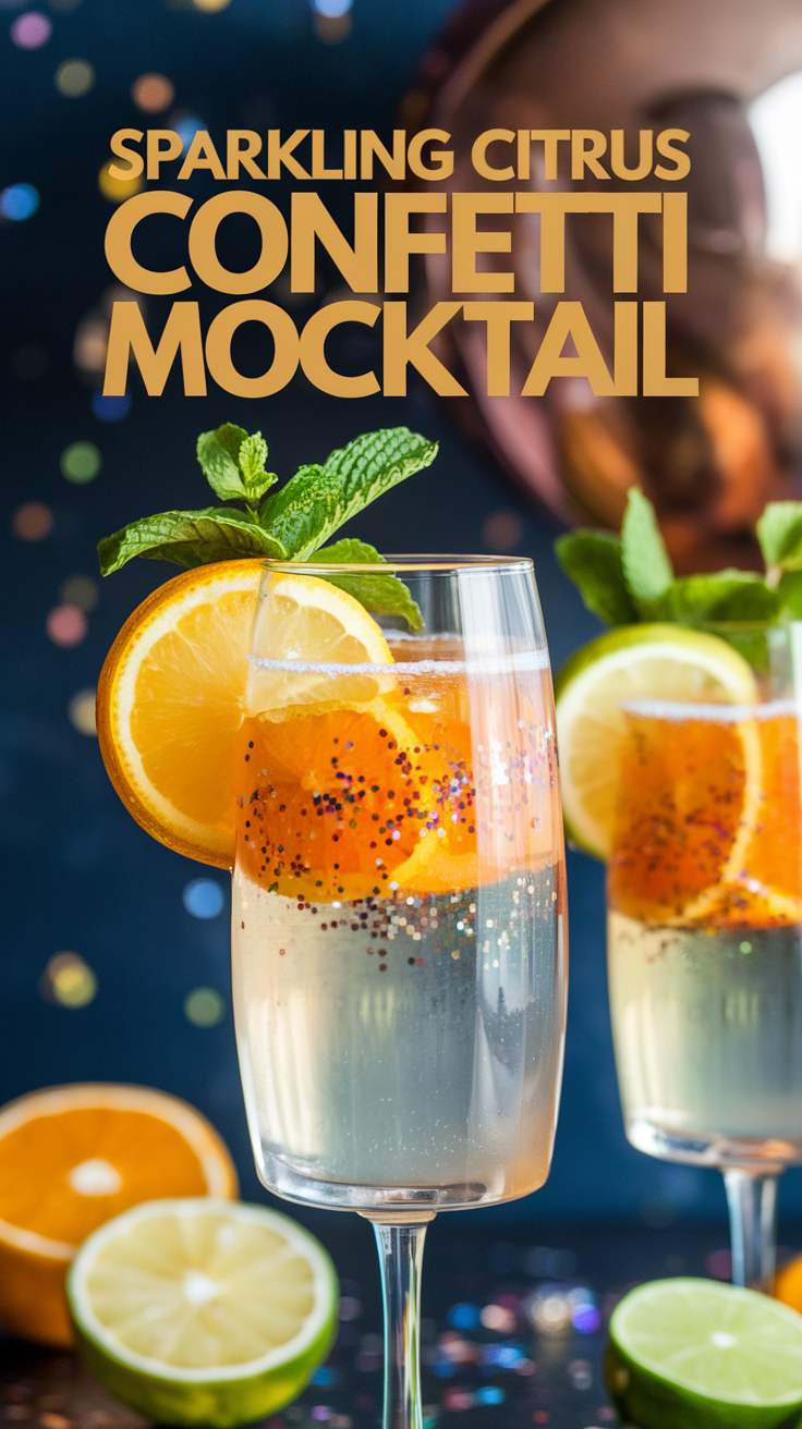 Sparkling Citrus Confetti Mocktail