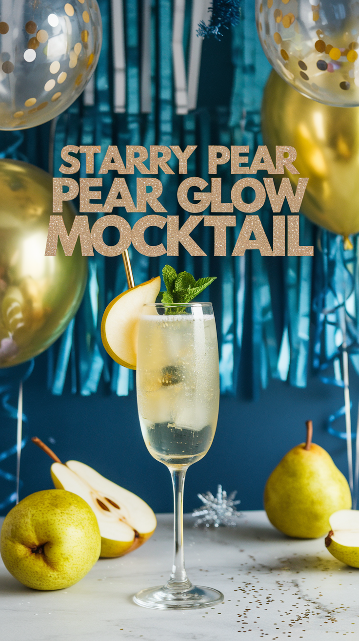 Starry Pear Glow Mocktail