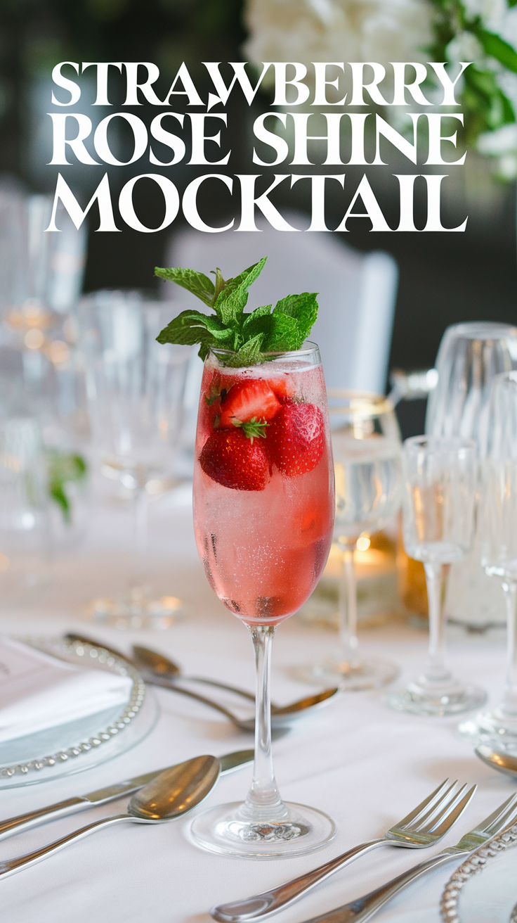 Strawberry Rosé Shine Mocktail