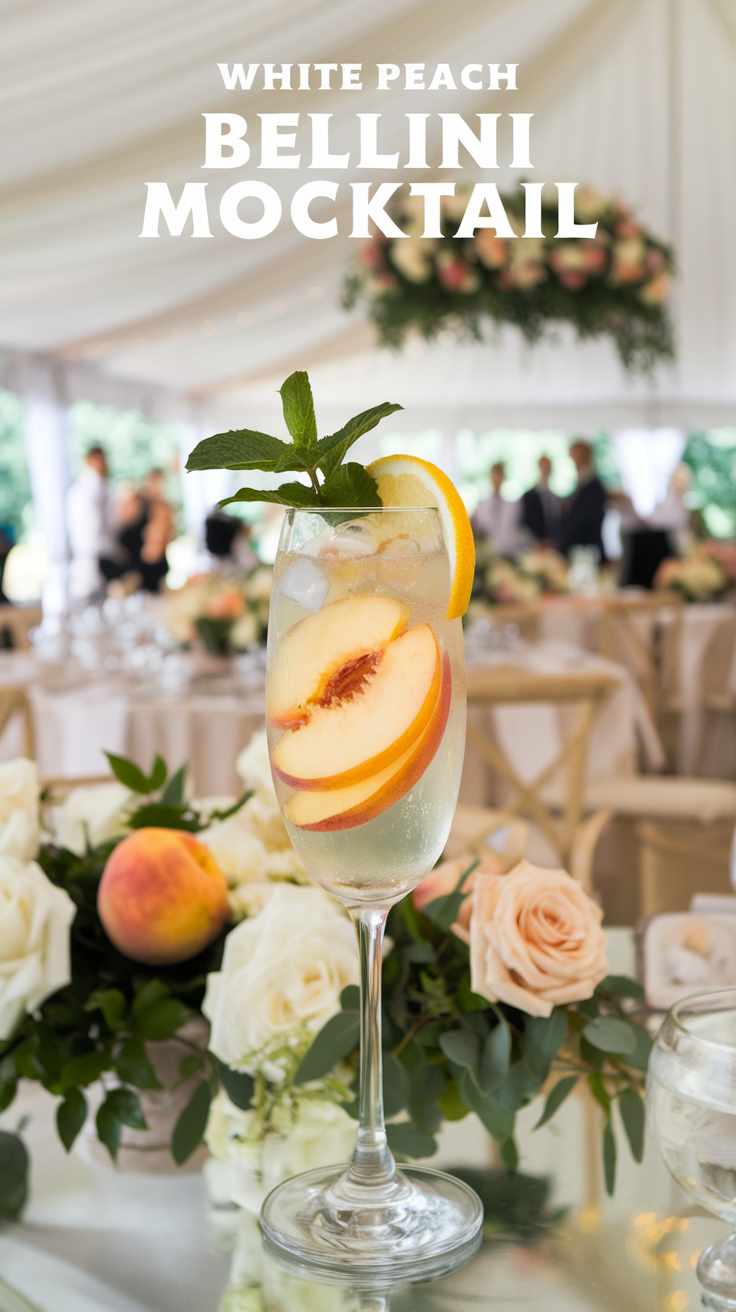 White Peach Bellini Mocktail