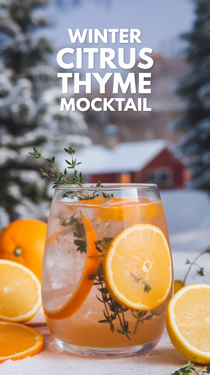 Winter Citrus Thyme Mocktail