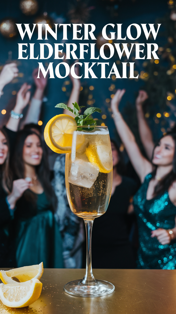 Winter Glow Elderflower Mocktail