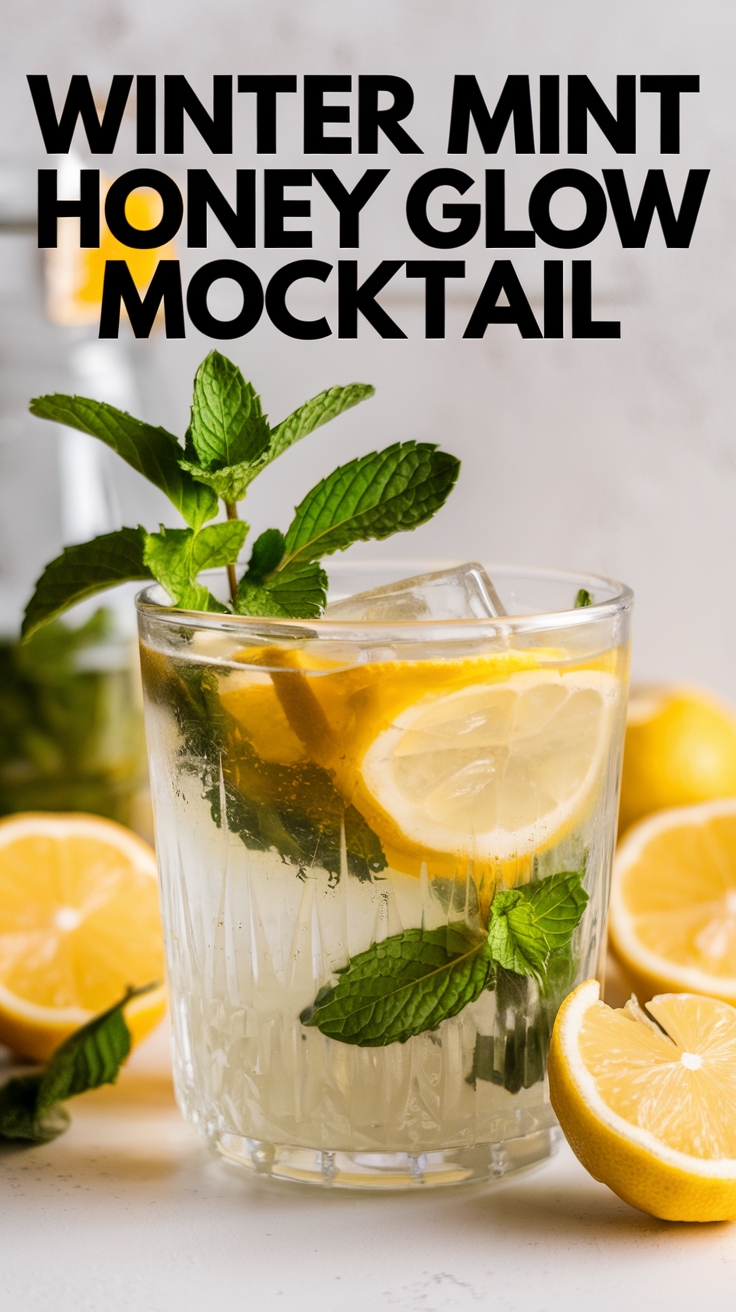 Winter Mint Honey Glow Mocktail