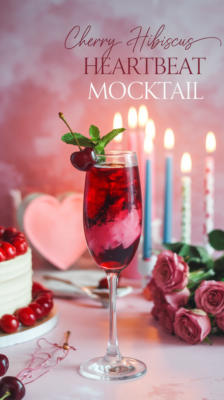 Cherry Hibiscus Heartbeat Mocktail
