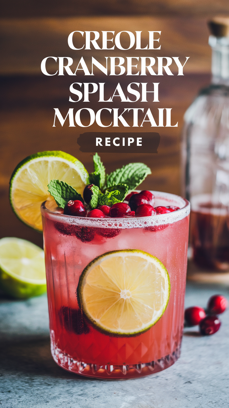 Creole Cranberry Splash Mocktail Recipe